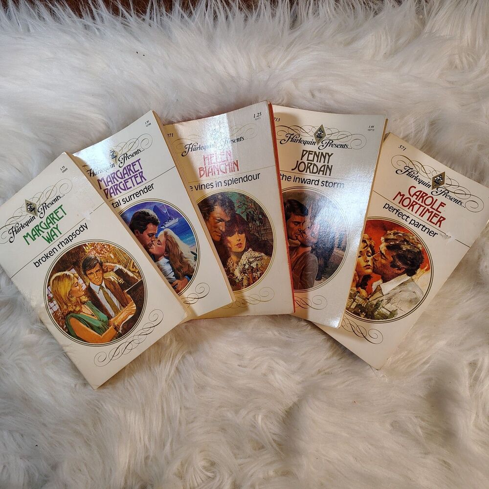 Harlequin Presents....Drama & Romance Novels VTG Book Bundle Of 5